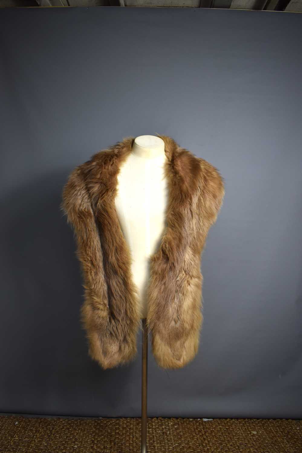 A 1970's black mink coat, together with a champagne coloured mink, a jacket, a fur collar and two - Image 9 of 10
