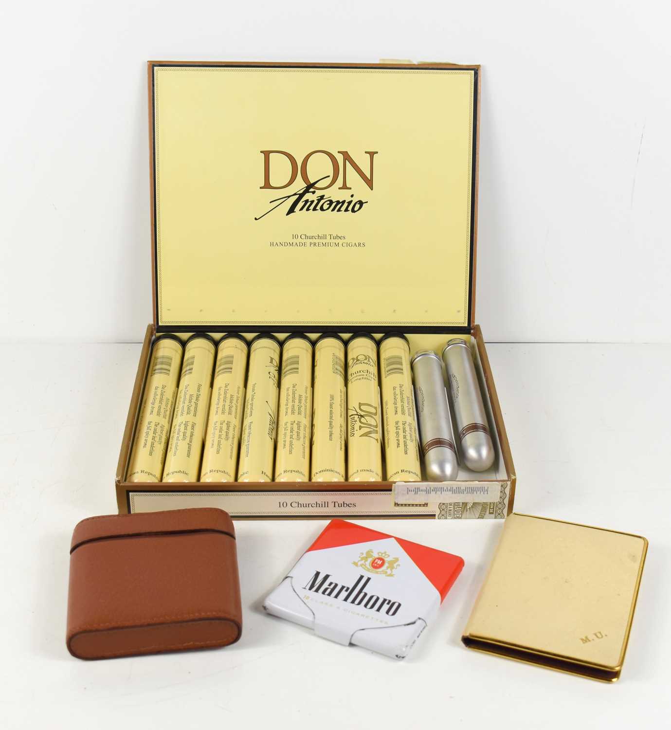 A group of cigars comprising of two A.M Hirschsprung & Sonner "Apostolado" cigars and eight Don