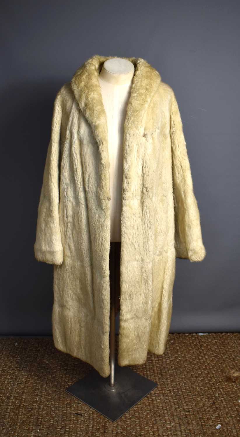 A 1970's black mink coat, together with a champagne coloured mink, a jacket, a fur collar and two - Image 3 of 10