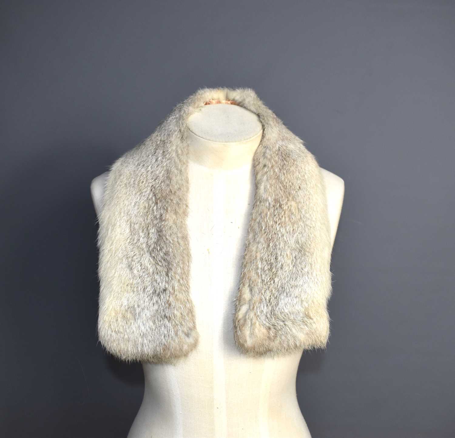 A 1970's black mink coat, together with a champagne coloured mink, a jacket, a fur collar and two - Image 8 of 10