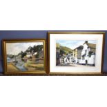 Norbert Sullivan Pugh (British 20th century) Oil on canvas, "The Creek, Noss Mayo, Devon, signed