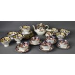 An Aynsley part tea service, Rd number 222022, comprising tea pot, six cups and saucers and milk