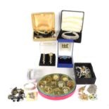 A group of vintage costume jewellery and ladies watches, to include Citron and Limit.