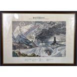 Diagram of Meteorology displaying the various phenomena of the atmosphere framed and glazed print,