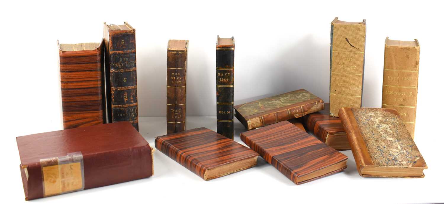 A group of 19th century Army and Navy List books, lists by rank and name and useful full list of