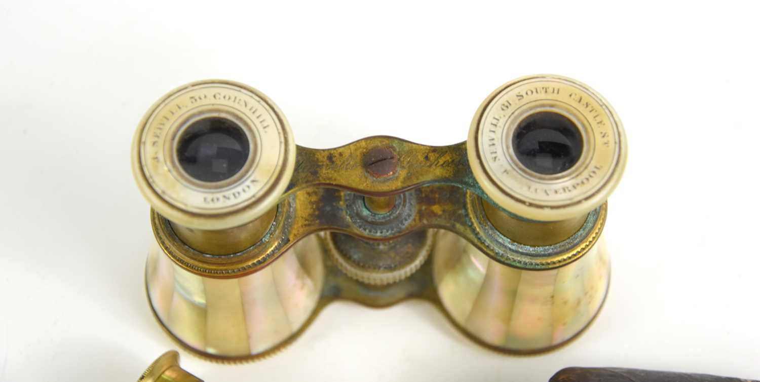 A pair of early 20th century field glasses by J. Parkes & Sons Liverpool in the original case - Image 3 of 4