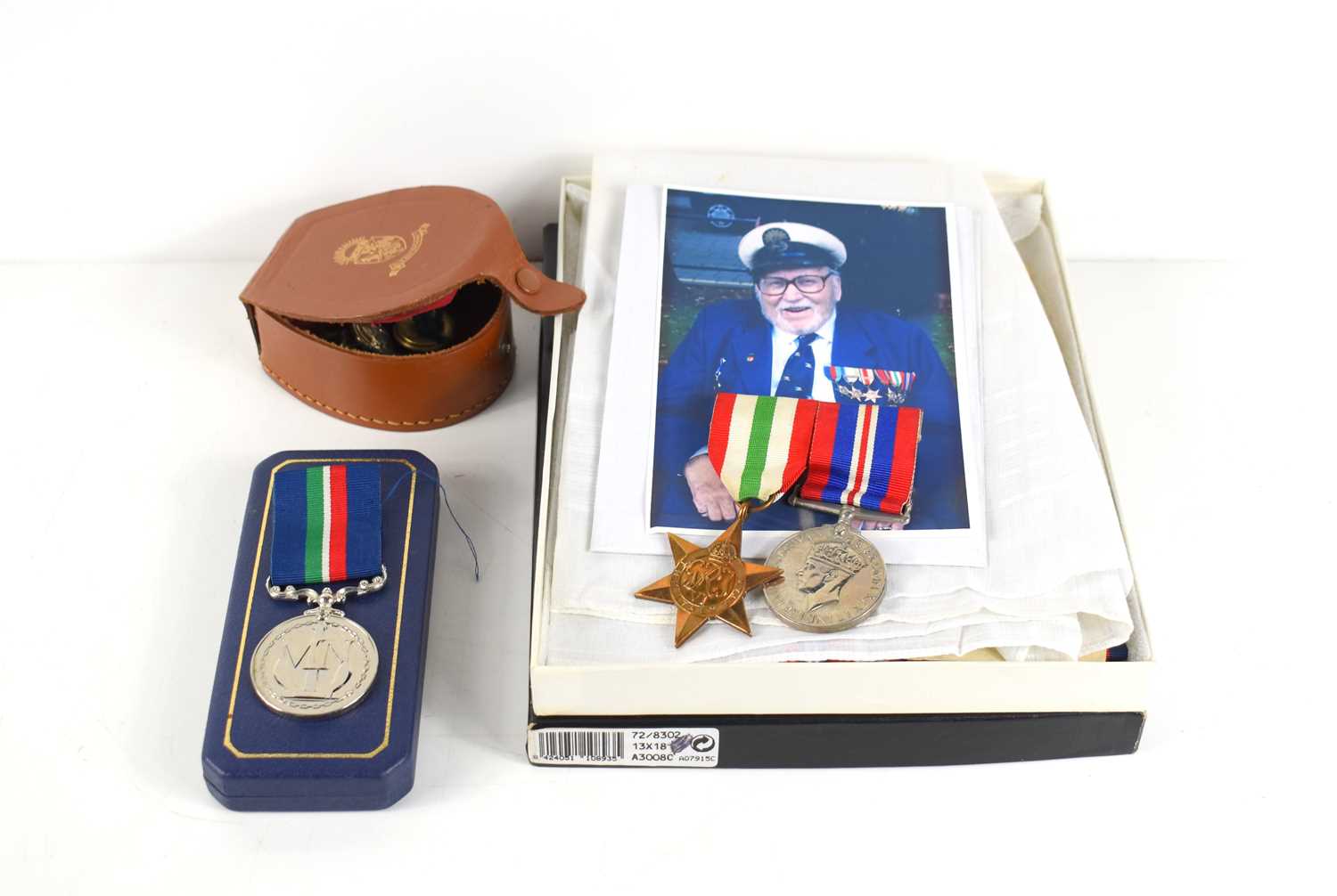 A WWII medal group awarded to Leonard Claude Wyeth, Merchant Naval Seaman, later Chief Executive