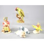 Three boxed Royal Doulton figures comprising of Chocs Away Bunnykins 747 of 2000, Woodpecker