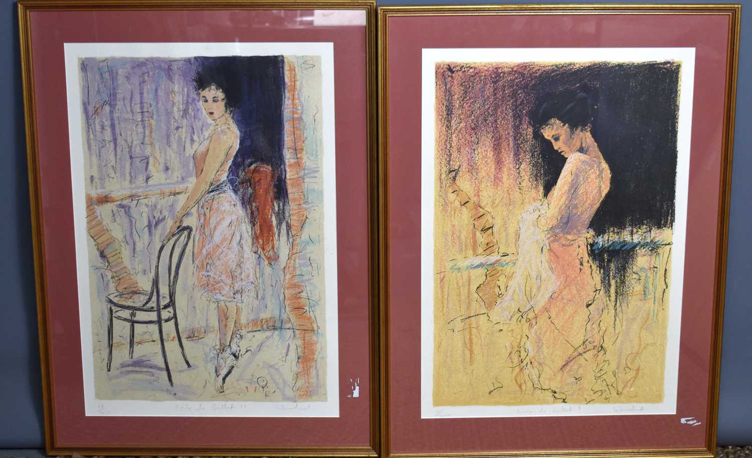 Roy Fairchild-Woodard, British (1953-) Two signed limited edition lithographs titled "Ecole de