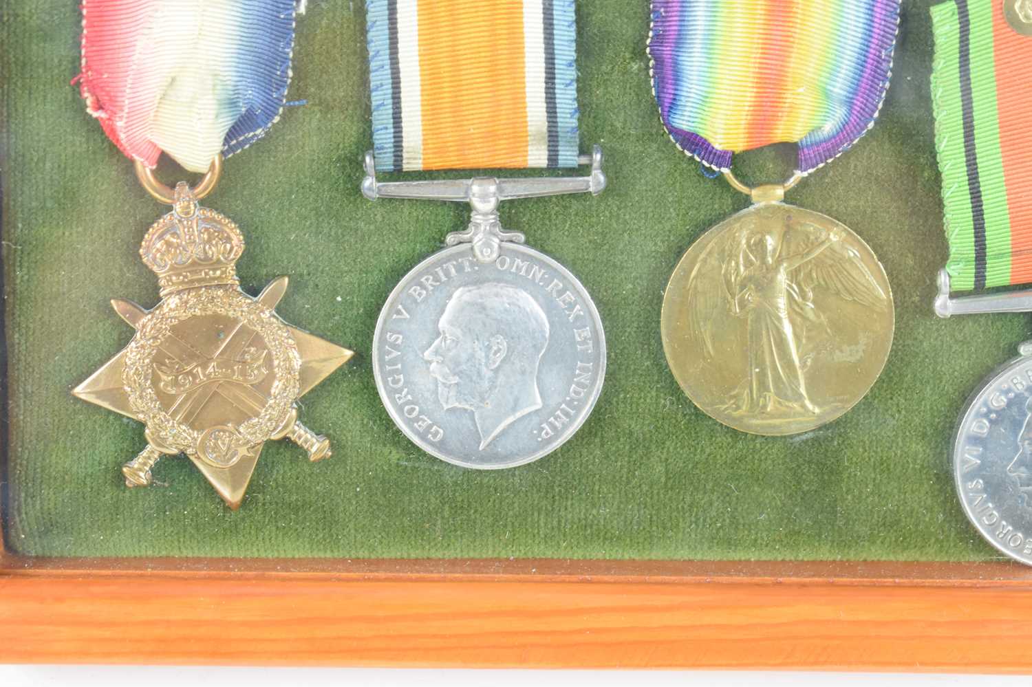 A WWI medal group awarded to Pte J.T Bond, 20409, Duke of Cornwall's Light Infantry, comprising of - Image 2 of 2