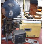 A vintage Kalee model 8, 35mm cinema movie projector with spool box, serial number 10150, a/f,