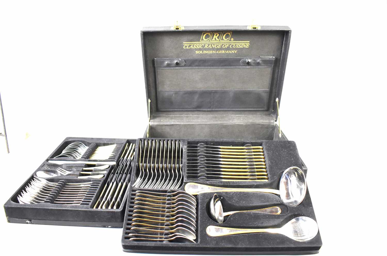 A vintage German boxed canteen set by CRC Classic Range Of Cuisine, Solingen, Germany, comprising