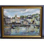 Norbert Sullivan Pugh (British 20th century): Oil on canvas, Brixham Harbour Devon, signed lower