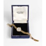 A 9ct gold ladies Rotary wristwatch, with a 9ct gold strap, 17.7g