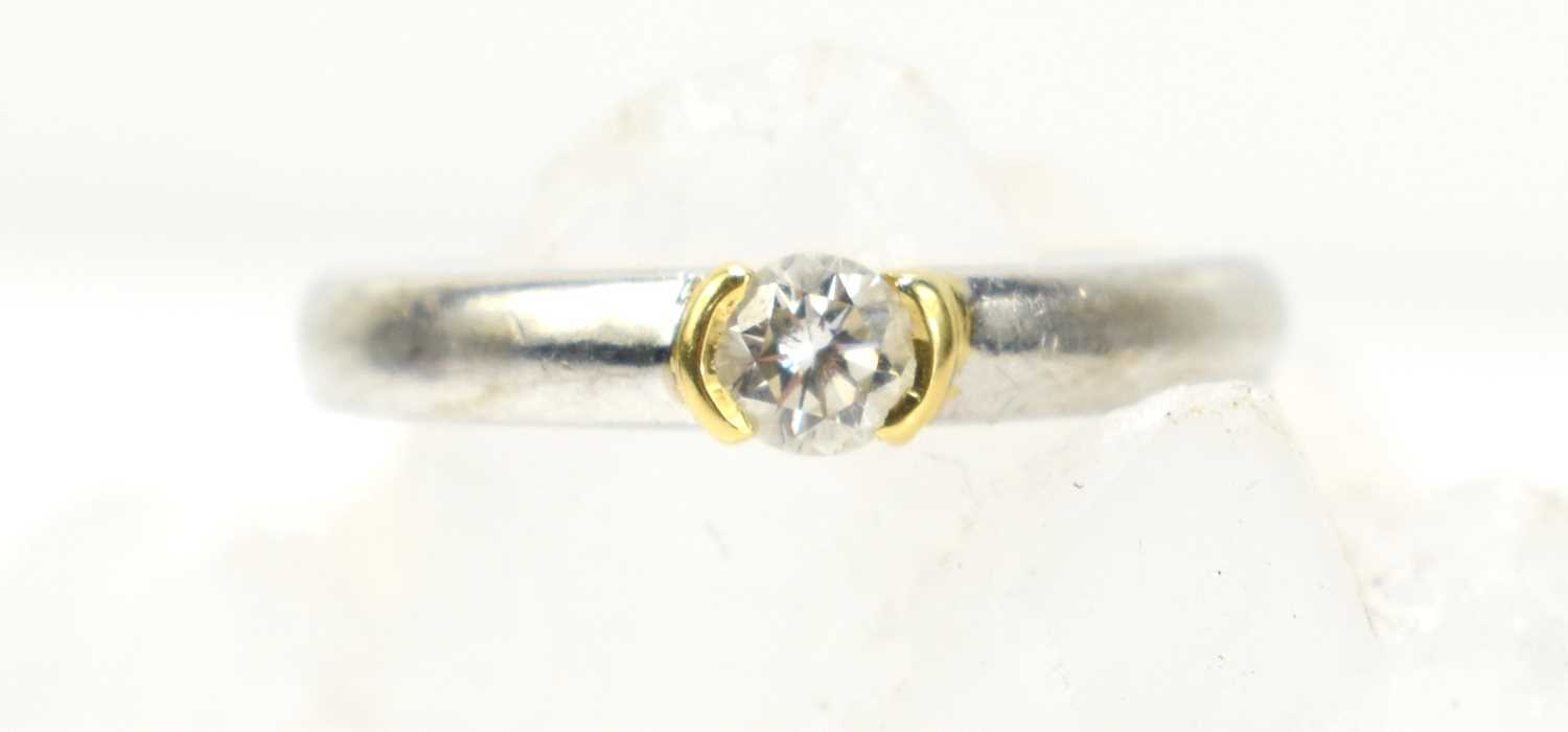 An 18ct white gold and diamond solitaire ring, the brilliant cut stone of approximately 0.2ct, - Image 3 of 5