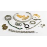 A selection of vintage and later jewellery, to include a micromosaic pendant necklace, an Accurist