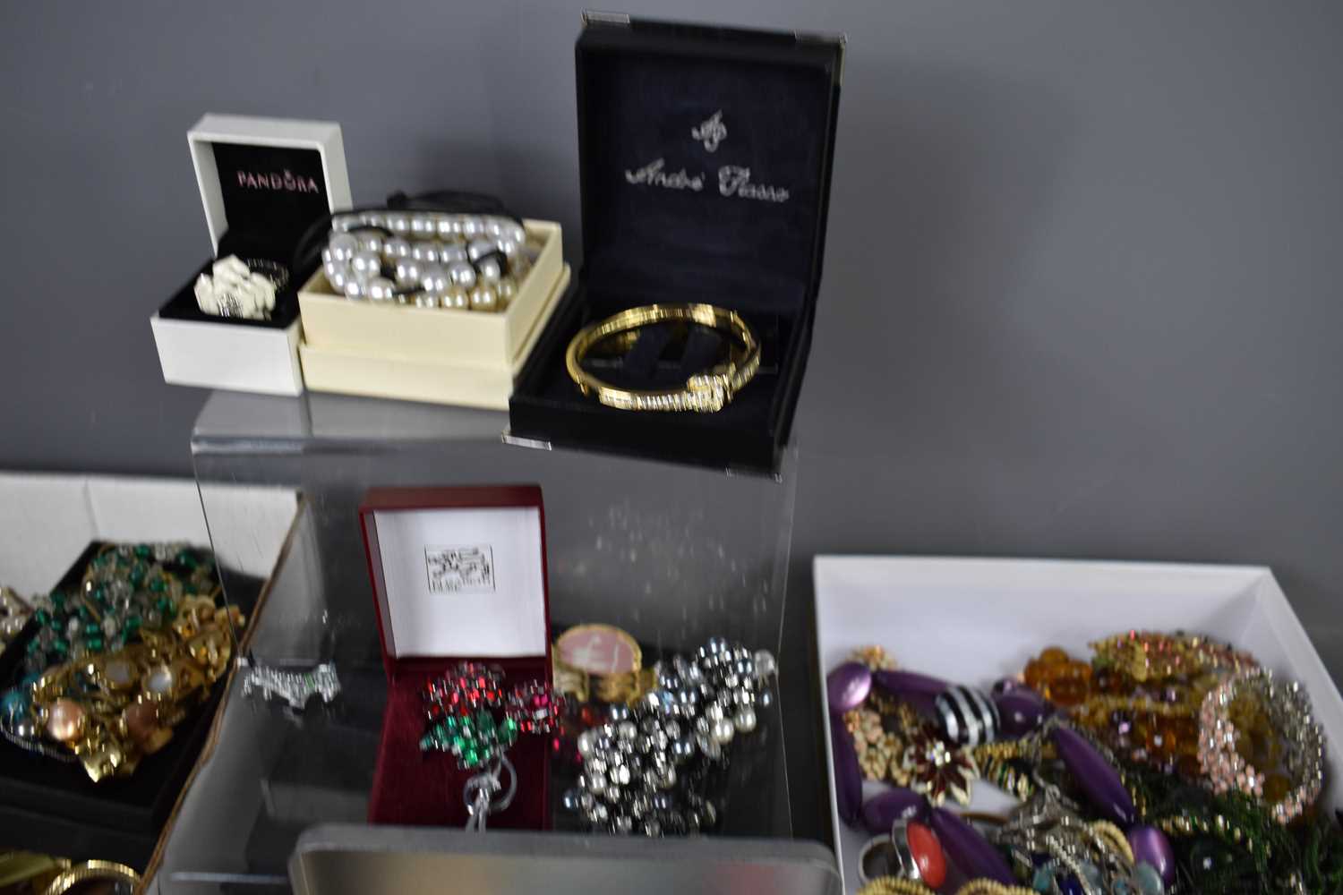 A large selection of jewellery to include necklaces, brooches, bracelets, bangles, some silver, - Image 2 of 7