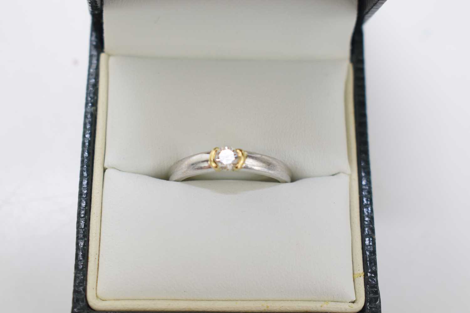 An 18ct white gold and diamond solitaire ring, the brilliant cut stone of approximately 0.2ct, - Image 2 of 5