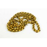 A Georgian pinchbeck chain link necklace, 82cm long.
