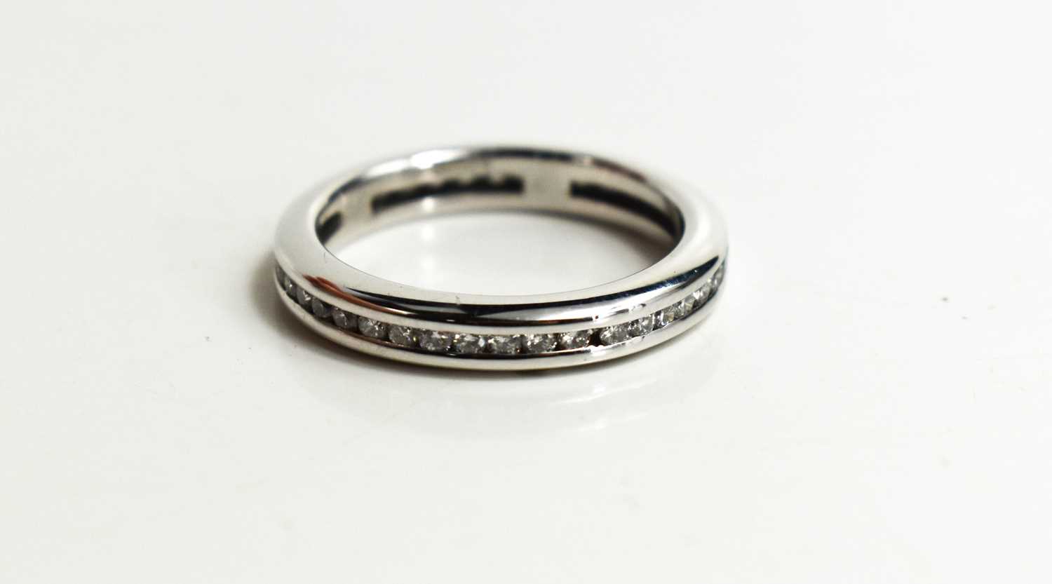 An 18ct white gold and diamond full eternity ring, size M, 4.2g. - Image 3 of 3