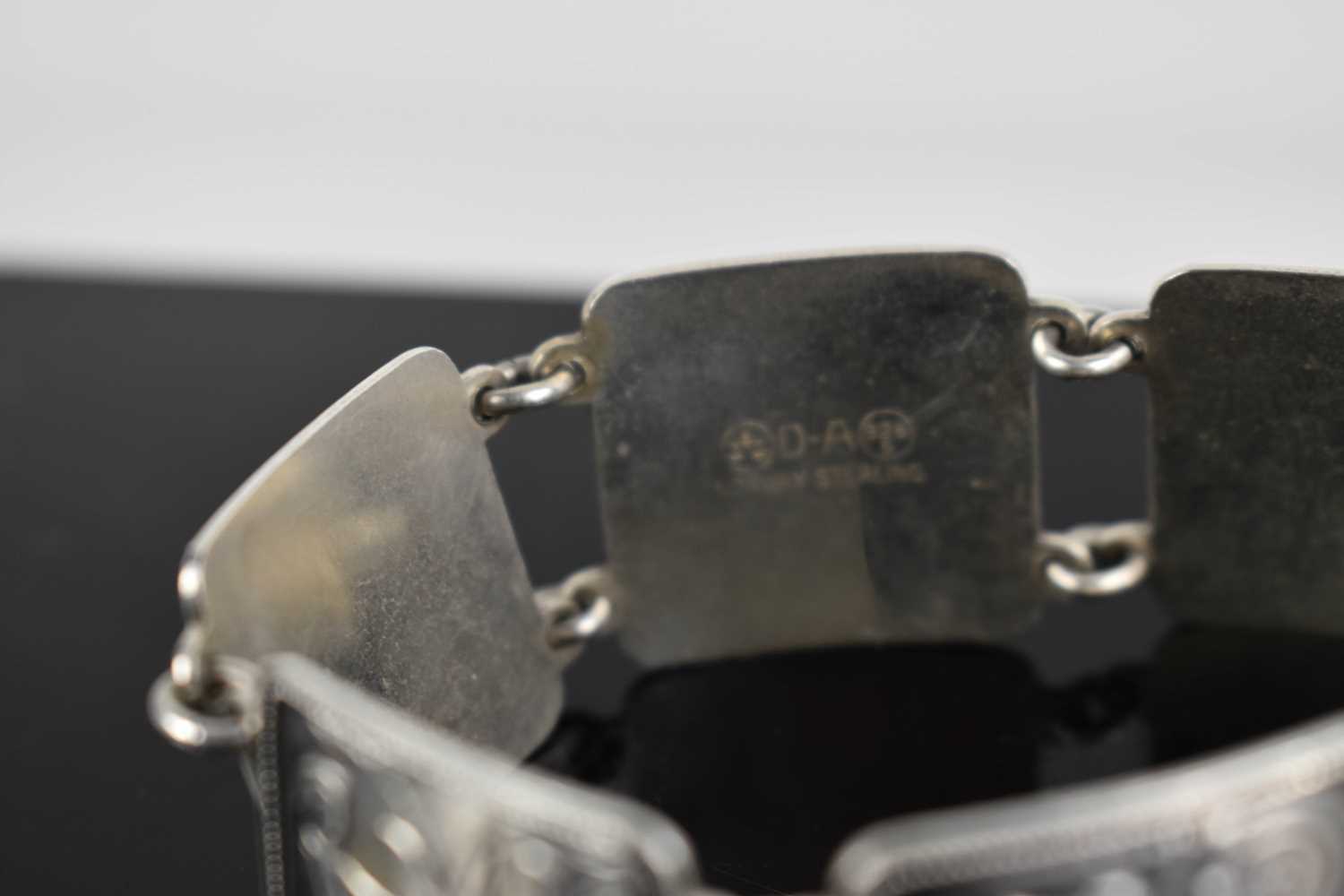 A David Andersen of Norway bracelet, composed of six square links with various figural depictions, - Image 3 of 3