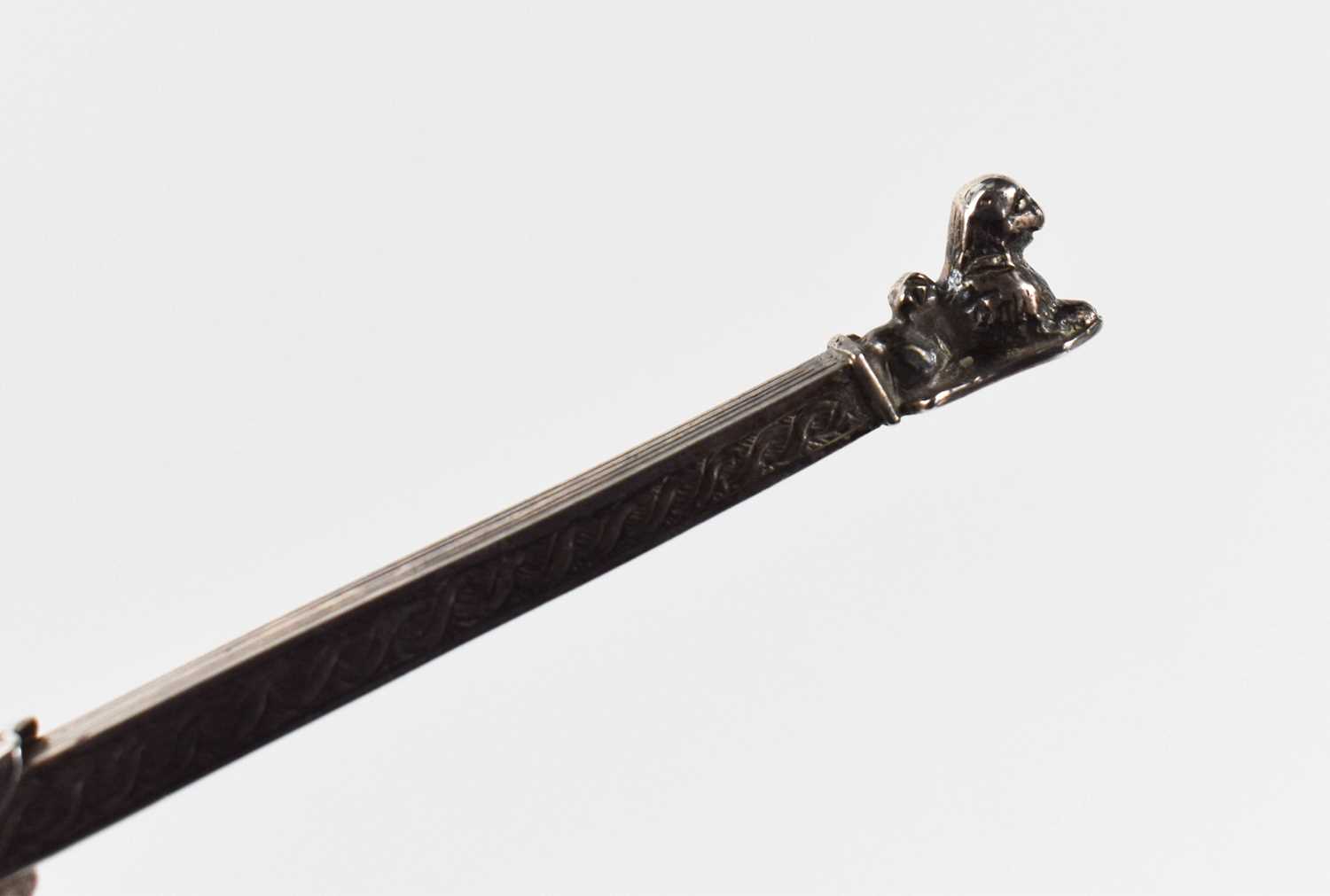 A Dutch silver metamorphic folding spoon and fork, circa 1800, the prongs of the fork fit into - Image 3 of 16