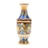 Emily J Edwards for Doulton Lambeth: A baluster form vase with arabesque decoration and