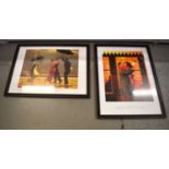 After Jack Vettriano (Scottish, b1951): a pair of poster prints, 60 by 47cm, framed and glazed.