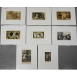 A group of eight Chinese photographs and postcards, some depicting bound feet. [Provenance: the