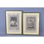 An 18th century framed engraving of the British Victory over the Spanish Armada in 1588, and an