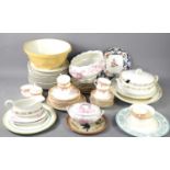 A quantity of vintage pottery to include Royal Worcester plate, Aynsley part tea service, Newstone