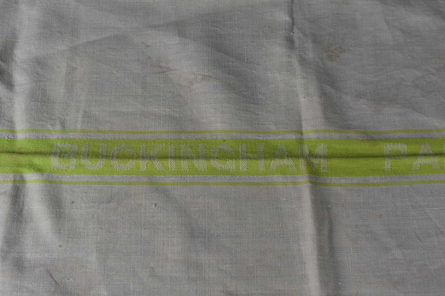 A vintage QEII tea towel / cloth from the kitchen at Buckingham Palace, embroidered BP52 Kitchen, - Image 5 of 5