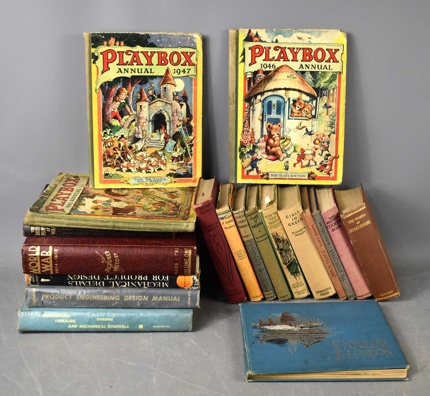 A quantity of collectable books to include Familiar London by L'Estrange, Mrs Beetons, various