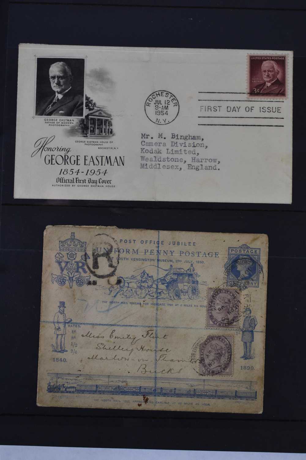 A collection of GB and worldwide stamps and First Day Covers in various albums to include Warsaw - Image 4 of 7