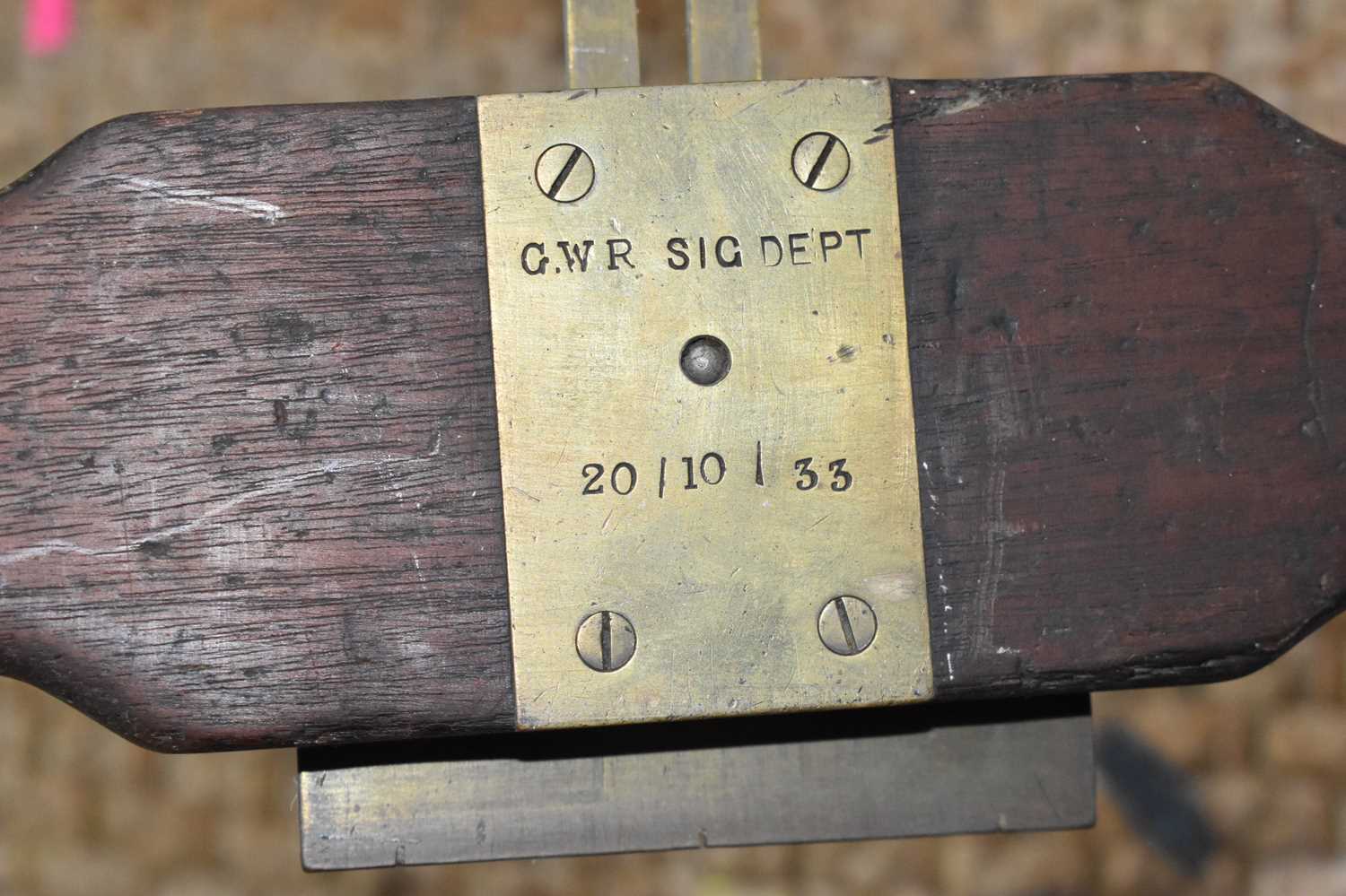 A vintage Great Western Railway, Signal Department, track measuring tool. - Image 3 of 3