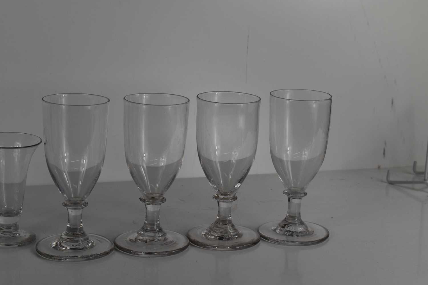 A selection of antique glasses including Georgian and Victorian examples, of various size and form. - Image 4 of 4