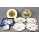 Three collector’s plates, a Royal Worcester boxed plate, a Royal Doulton Character plate, and two