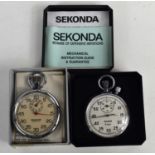 Two vintage stopwatches, comprising of a Sekonda 16 jewels example and a Scadion shock resistant