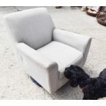 A Mid Century style chrome armchairs.