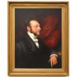 A 19th century portrait of a gentleman, apparently unsigned, oil on canvas, 73 by 57cm, framed.