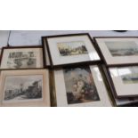 A group of 19th century and later engravings, etchings and further prints, together with a