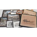 A large group of 18th and 19th century engravings, including a series of hunting prints,