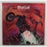 Meat Loaf "Bat Out of Hell" autographed vinyl record, signed by Meat Loaf, Mark Alexander, Steve
