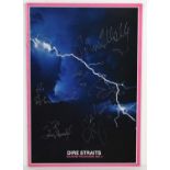 A Dire Straits autographed tour programme 1982/3, signed by Mark Knopfler, John Illsley, Hal Lindes,