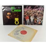 Roy Orbison autographed LP record, signed to the back, together with an autographed Hollies LP