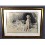 Yves Diey (French 1892-1984): pastel of a reclining nude, signed bottom right, 46cm by 70cm.The