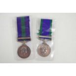 Two Queen Elizabeth II General Service Medals, one awarded to Signaller Lekhbahadur Gurung, Gurkha