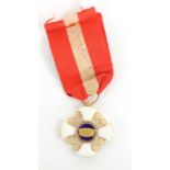 An Italy Order of the Crown medal, Knight, gold and enamel decoration.