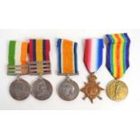 A Boer war and WWI medal group awarded to J.C McGregor and J St C MacGregor comprising of the
