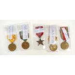 A group of WWII USA medals comprising of the Pacific Campaign medal, Bronze Star, Victory medal,